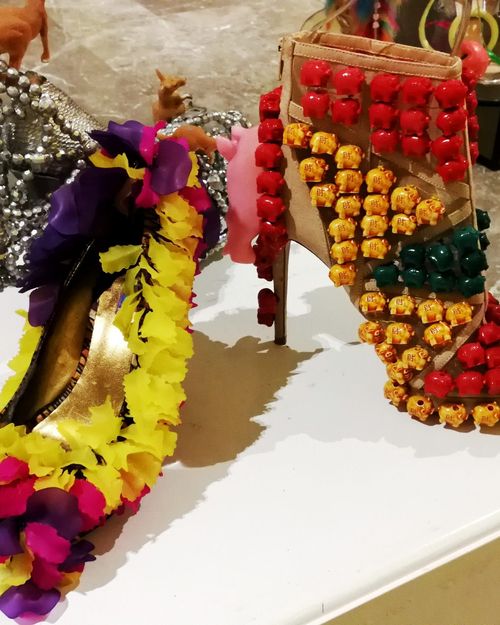 Decorated stilettos arranged for the #StilettoNB series